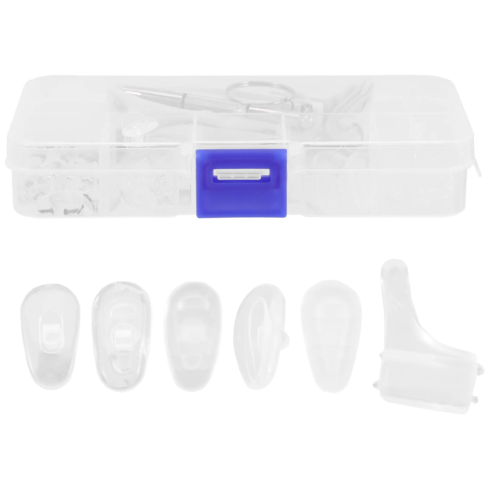

1 Box Silicone Nose Pads Set Glasses Nonslip Nose Pads Eyeglasses Supplies Eyeglasses Nose Mats Engraved kit with acid