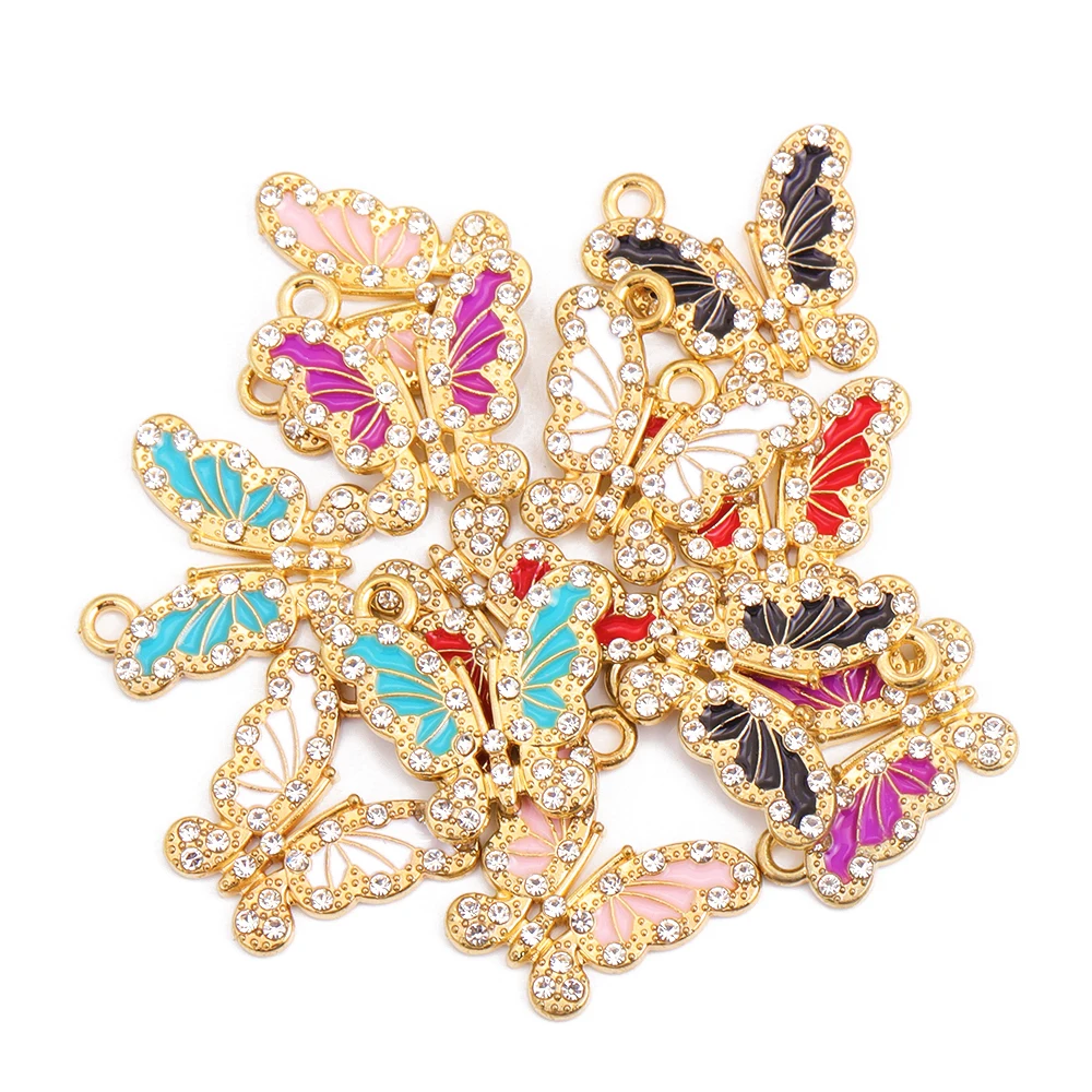 10 шт. разноцветные блестящие подвески в виде животных