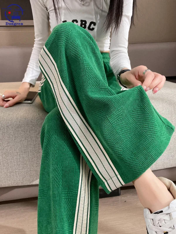 

Plush Chenille Wide Leg Pants for Women Autumn and Winter New Style Velvet Pants Straight Casual Corduroy Sweatpants for Women
