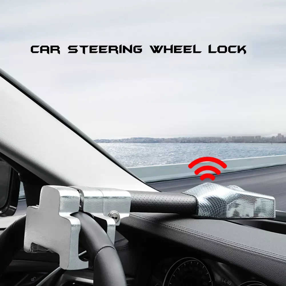 Car Steering Wheel Lock Universal Security Car Anti Theft Safety Alarm Lock Retractable Anti Theft Protection T-Locks