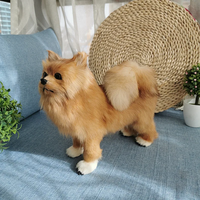 

Искусственная японская пушистая Милая лисица-терьер, модель 10 дюймов, украшение для дома, поделки, экшн-фигурка, Коллекционная модель, плюшевая игрушка