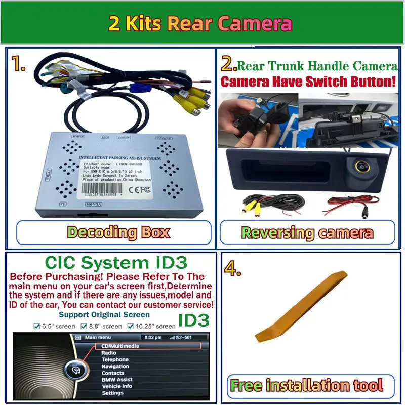 

Передняя задняя камера заднего вида для BMW 5 серии F10 F90 F07 F11 G30 G31 G38 2009 ~2018 OEM-экран Plug&Play Камера заднего вида для помощи при парковке