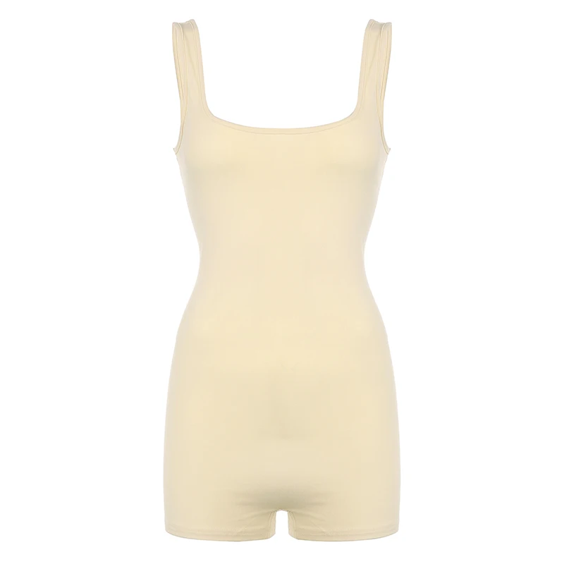 Женский комбинезон без рукавов с квадратным вырезом
