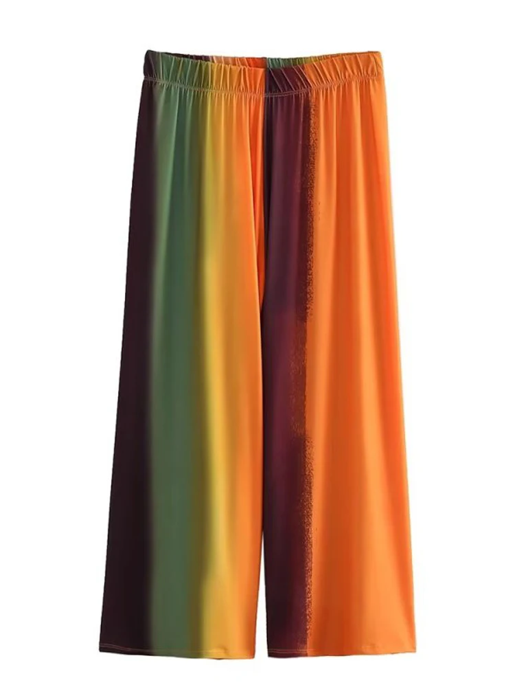 

Женские брюки с широкими штанинами Kumsvag, свободные элегантные уличные брюки с эластичным поясом, одежда для лета, 2023