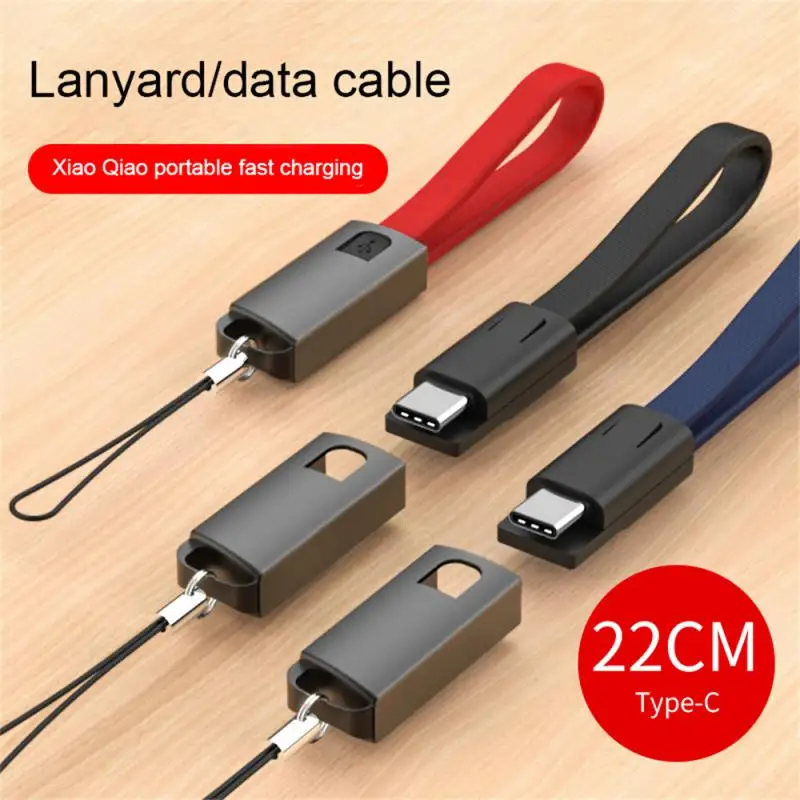 

30cm Fast Charging Short Data Cable Lightning/Micro USB/TYPE-C Interface Data Cable Mini Nylon Woven Hanging Rope Data Cable