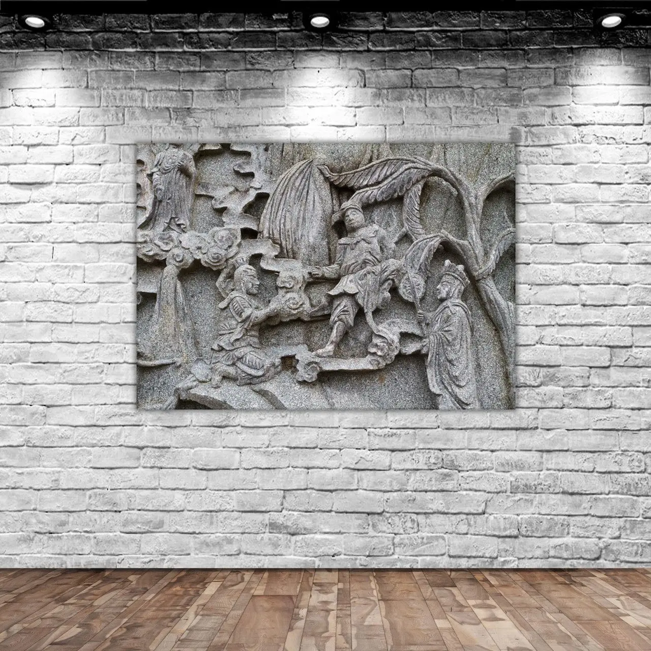 

BK Home Chin Wee Wall Carving Design Canvas Table 50x70cm-1