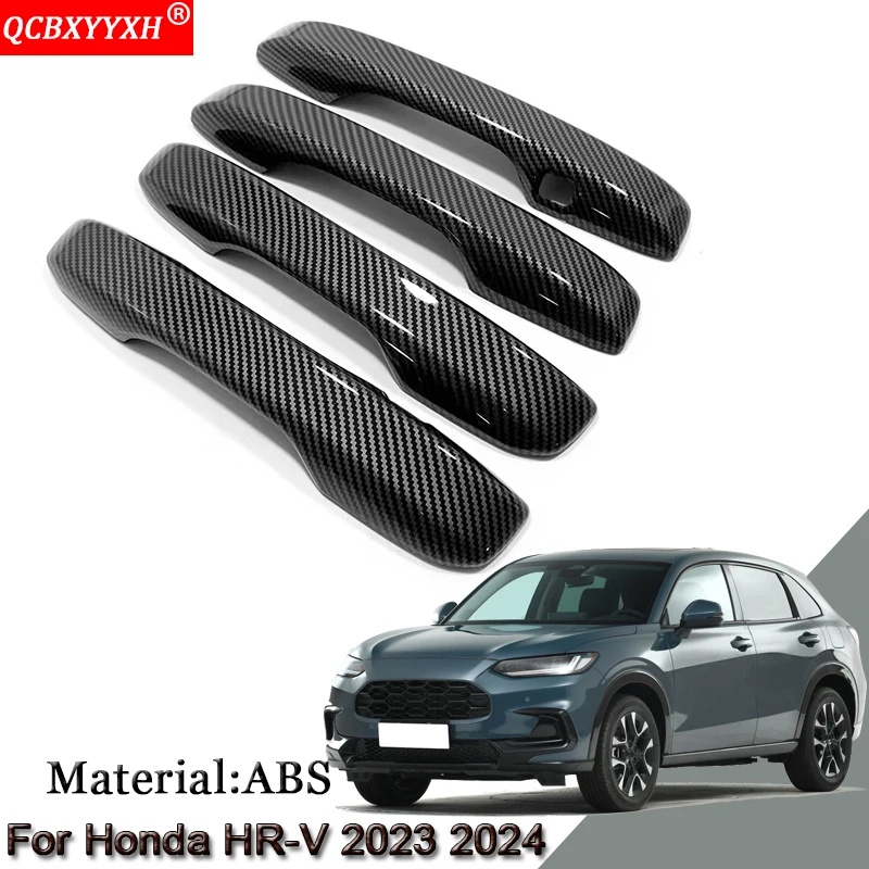 

Car Styling ABS Car Door Handle Cover Box Sequins Handle Frame Sticker Auto Exterior Accessories Fit For Honda HR-V 2023 2024