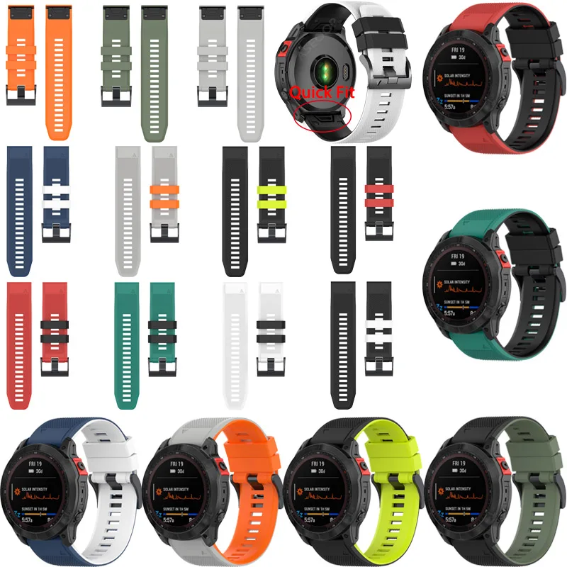 

Ремешок силиконовый для наручных часов Garmin Fenix 5X 6XPro 7X 5Plus 6 7