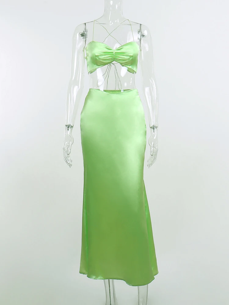 Элегантное Атласное Бандажное платье hirigin с рюшами модные наряды для женщин