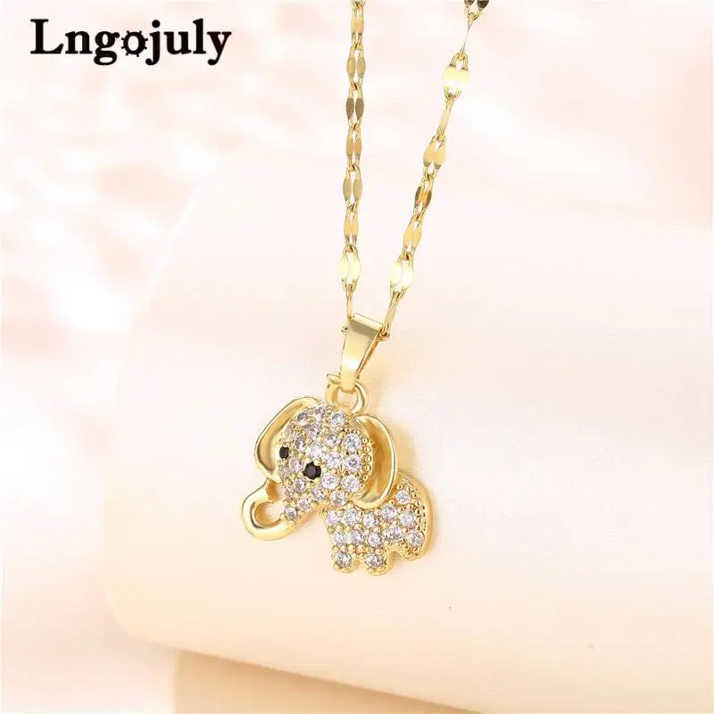 

Женское Ожерелье из титановой стали с позолотой 18 карат