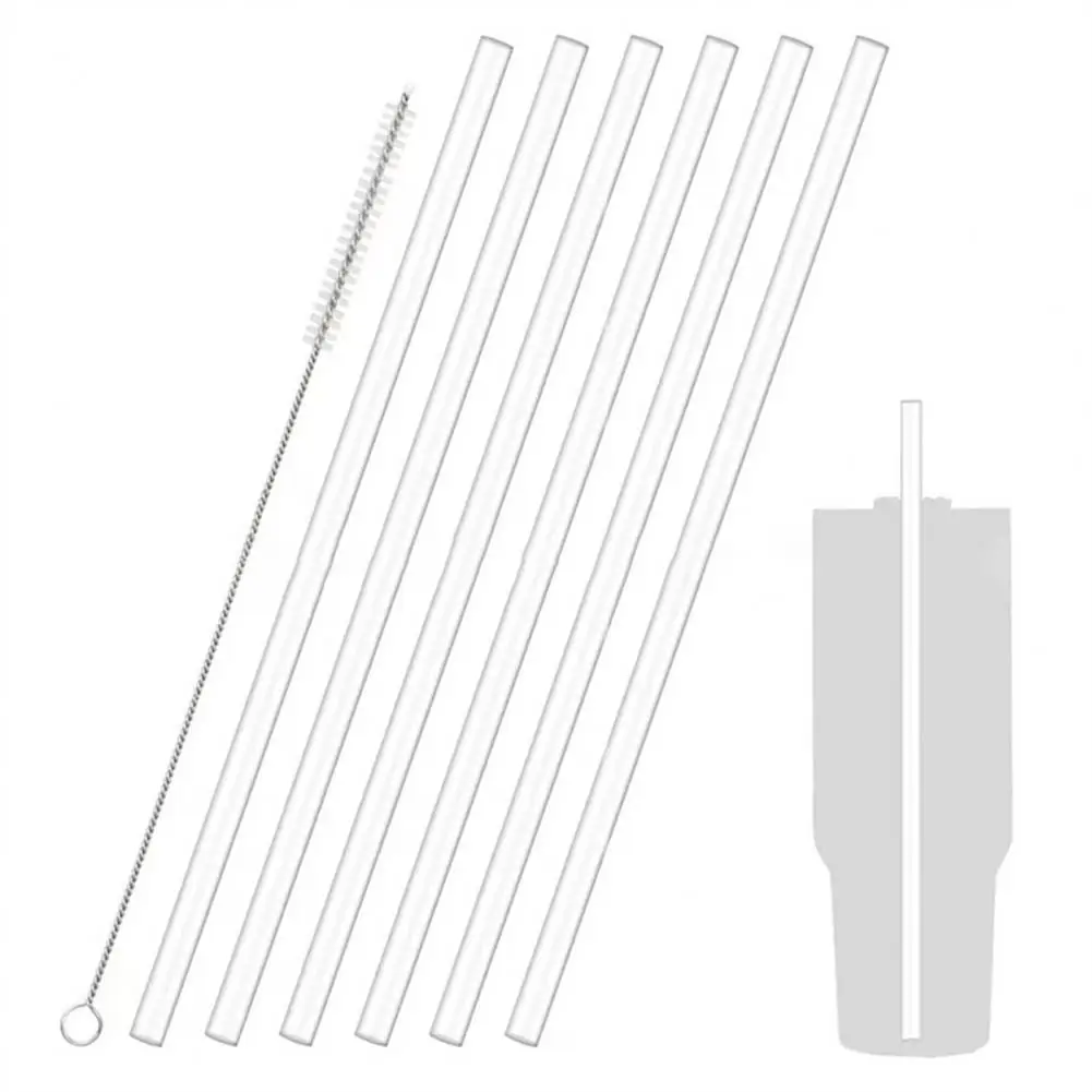 

Drinking Straw 1 Set Durable with Cleaning Brush Fine Workmanship Food Grade Drink Water Straw Travel Supplies