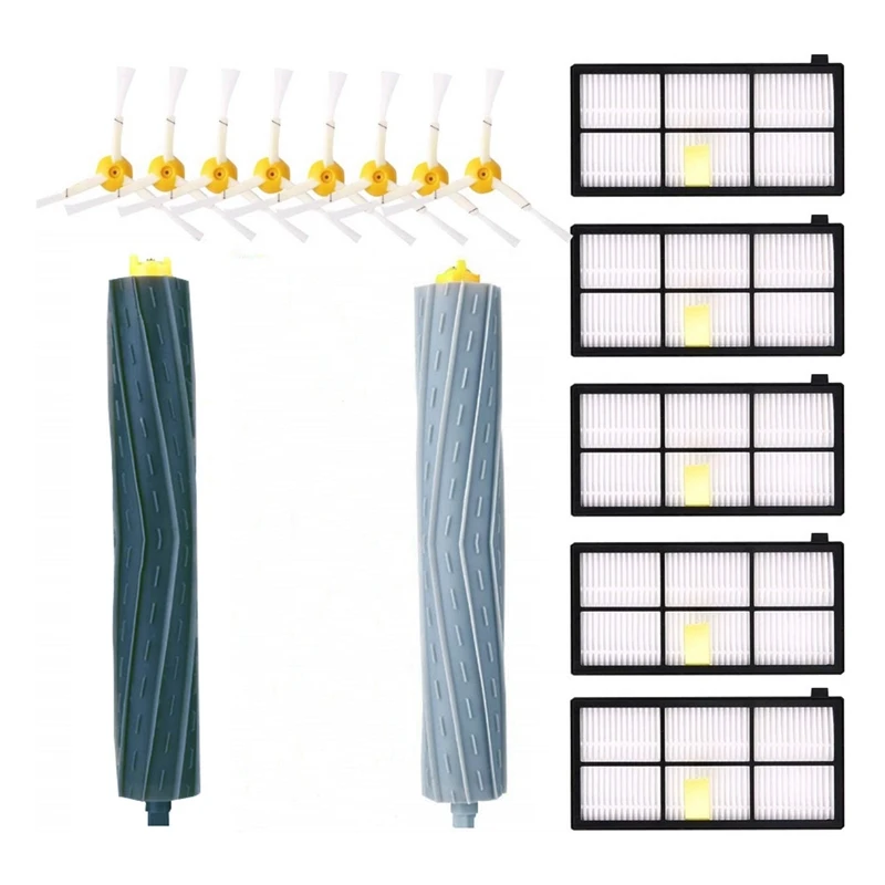 

Набор аксессуаров для Irobot Roomba 981, 980, 960, 895, 886, 870, 865, 866, 800, 900, запасные части, 8 боковых щеток, 5 фильтров, 2 шт.