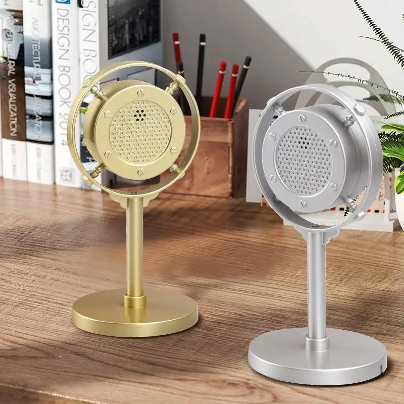 

Vintage Style Microphone Simulation Classic Retro Dynamic Vocal Mic Universal Stand For Live Performance Karaoke Sing Tool