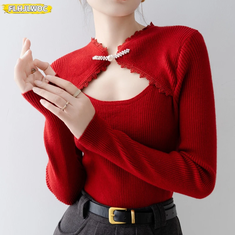 Новогодние осенне-зимние пуловеры с длинными рукавами повседневные свободные