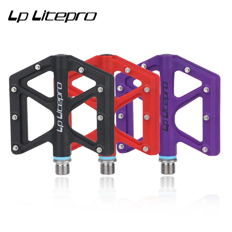 

Lp Litepro road bicycle pedal titanium shaft nylon pedal widening non-slip ultra-light 170g