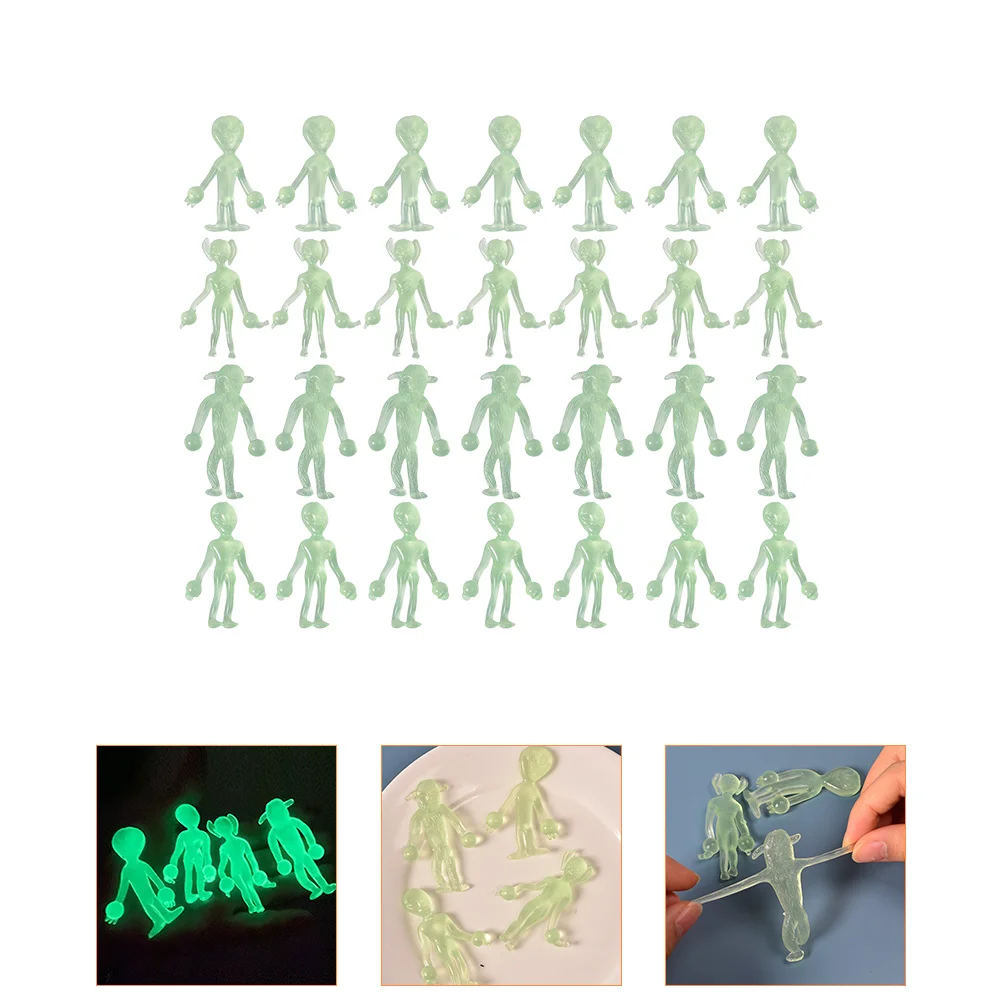 

28 Pcs Tpr White Oil Flying Toy Finger Animals Toys Elastic Funny Party Slingshots Stress Relax Child