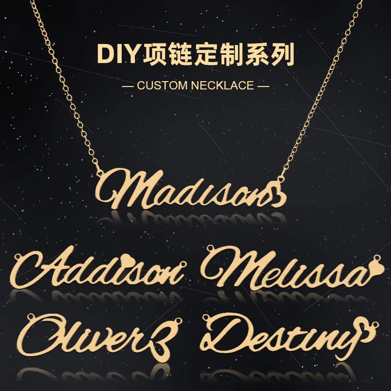 

2023 Custom Name Necklace For Women Any Font with O Chain Gold Nameplate Necklace Best Friend Perfect Birthday Gift Choker