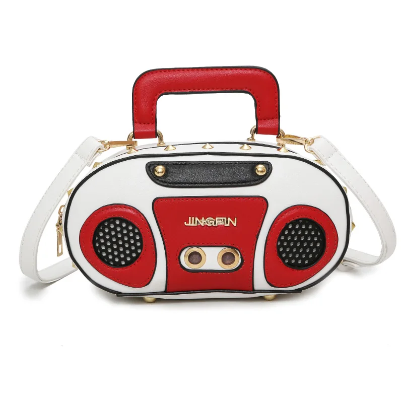 Funny Tote Bags Women Top Handle Leather Bags Audio Designer Purses and Handbags Lady Luxury Famous Brands Shoulder Strap Bag