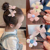 childrens hair clip princess little girl hair ornament girl mesh hair clip cute baby headdress