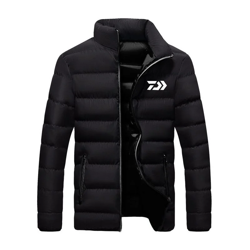 

Autumn Winter Jackets For Men Fashion Slim Fit Cotton Padded Jacket Fur Linen Warm Thicken Bomber Jacket Stand Collar Coats 2023