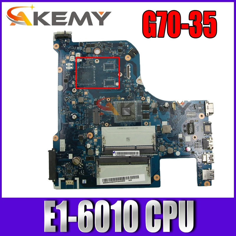 

NM-A671 For Lenovo G70-35 Laptop Motherboard CG70A NM-A671 E1-6010 FRU 5B20K04302 DDR3 100% Fully Tested