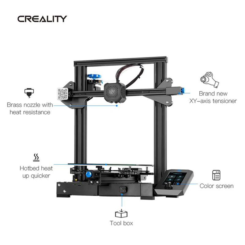 Набор для 3D-принтера CREALITY DIY FDM обновленная материнская плата Ender 3 V2 бесшумный