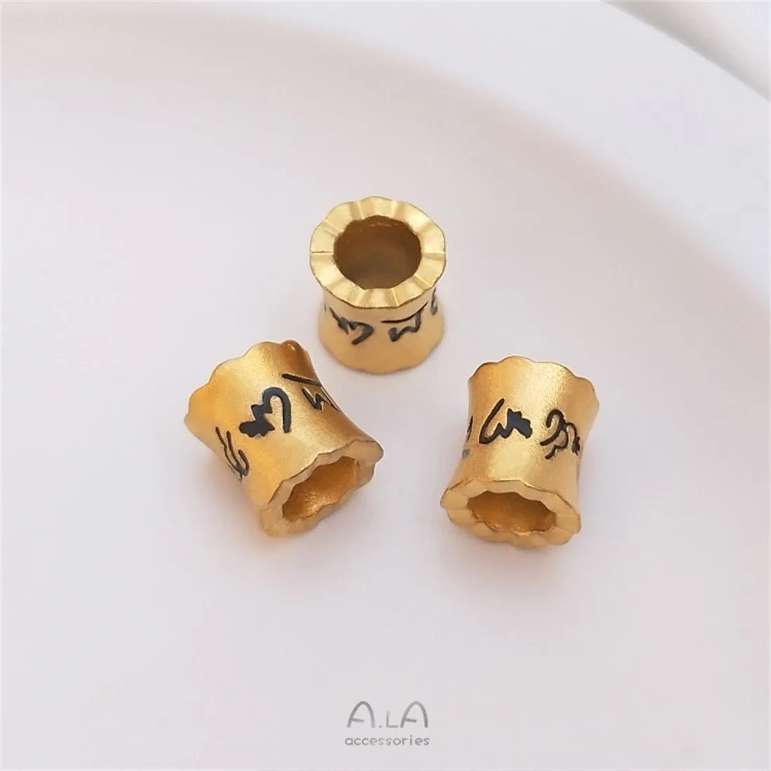 Шестизначный ведро-мантра кулон из бисера золотой россып долговечная переносная