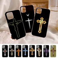 jesus christ cross phone case for iphone 11 12 13 mini pro xs max 8 7 6 6s plus x 5s se 2020 xr cover
