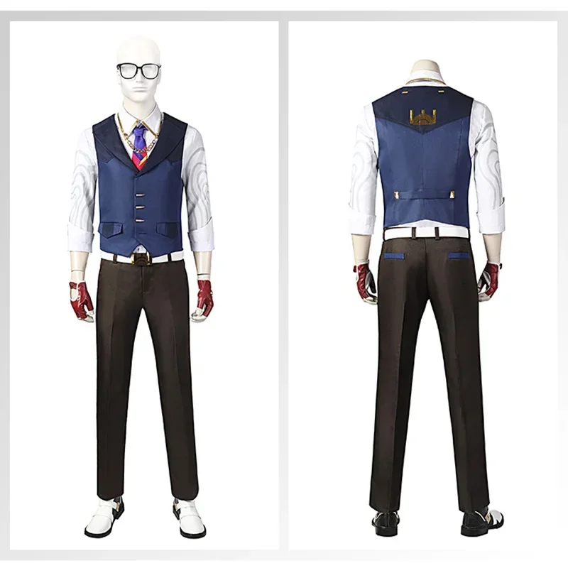 Костюм для косплея VALORANT Chamber жилет игры штаны перчатка шеи мужская и женская