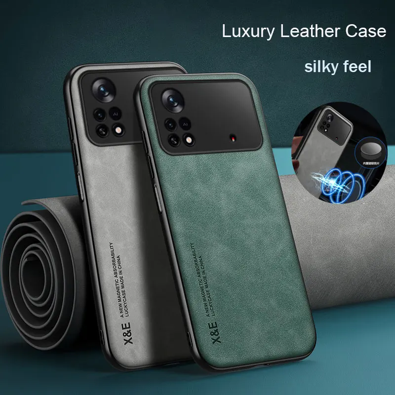 

Luxury Silky Feel Magnetic Case For Xiaomi POCO X4 Pro 5G Case Leather Protection Cover POCOX4pro Phone cases POCO X4 X3 Pro GT
