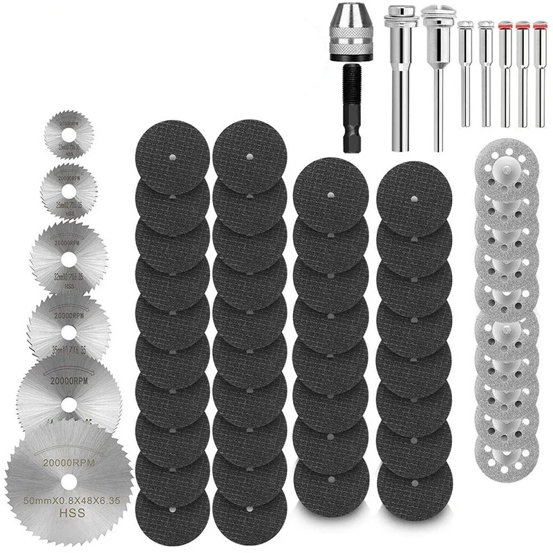 

60Pcs Diamond Cutting Wheels Kit, Metal Circular Cutting Off Disc Grinder Cutting Wheel Set Rotary Tool Cut Off Disc