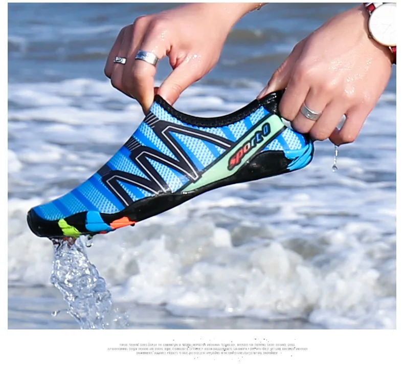 Feslisho Quick-Drying Beach Water Shoes Unisex Swimming Aqua Slippers Barefoot Surfing Upstream Sneakers Women Men Light Seaside