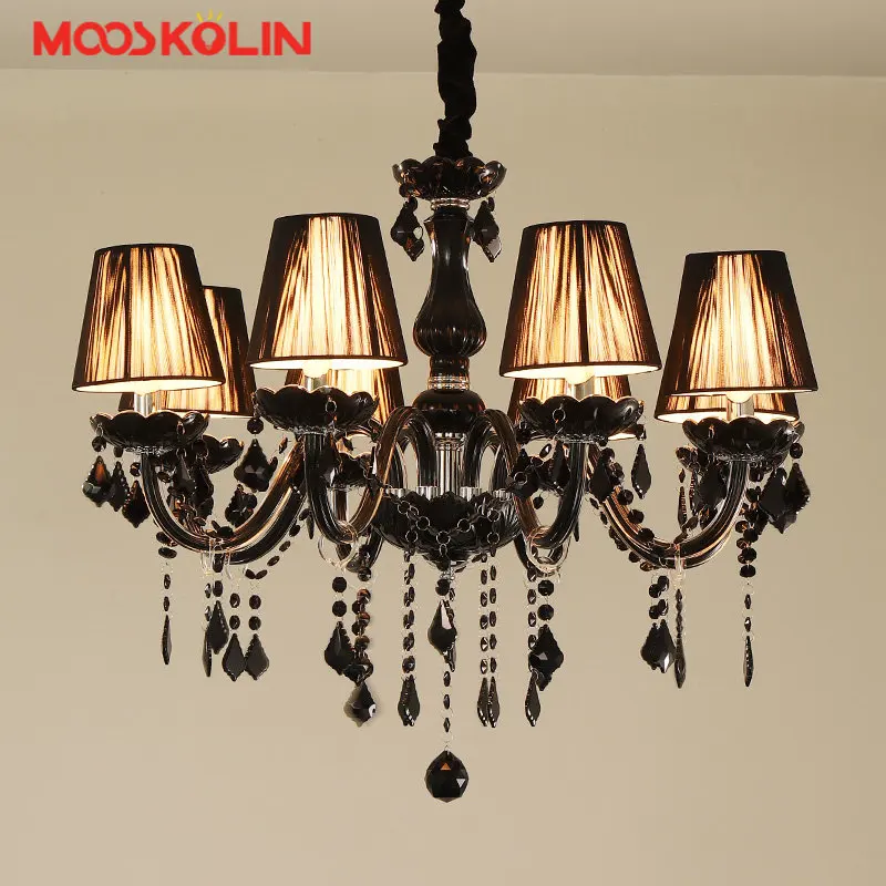 

Modern crystal chandelier light fixtures ceiling lustre para quarto Black Led Crystal Chandelier For Kitchen Living room Bedroom
