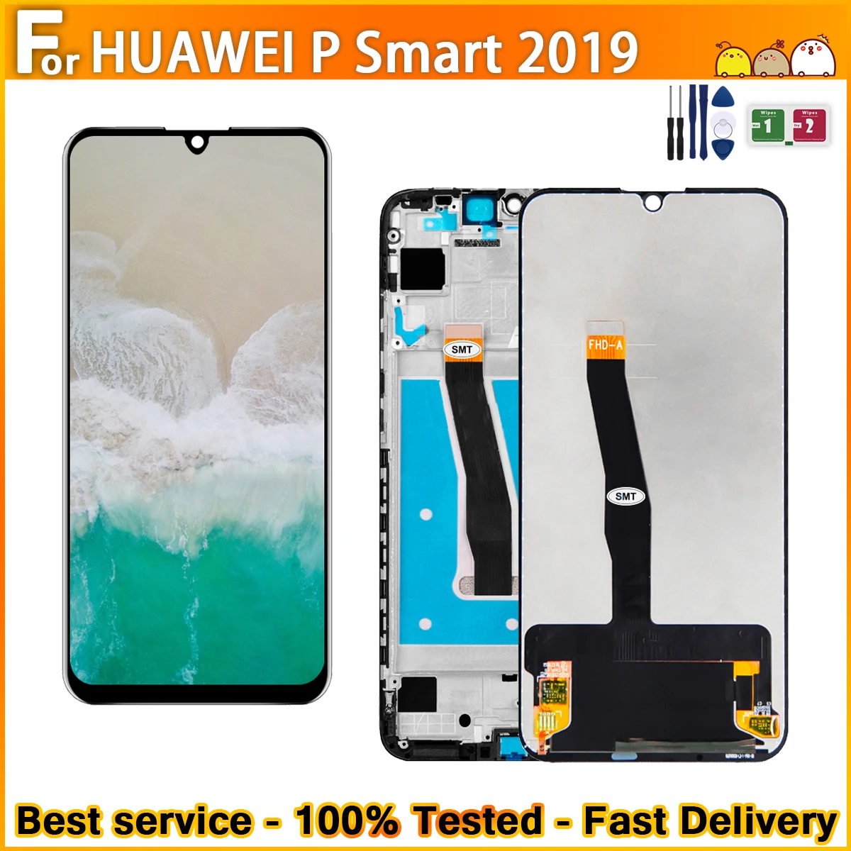 Дисплей 6 21 дюйма для Huawei P Smart 2019 ЖК-дисплей с сенсорным экраном Φ L21 LX3 сменный