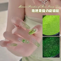 1 jar summer fresh light rose green apple green magic nail glitter mirror powder dust manicure pigment accessories supplies