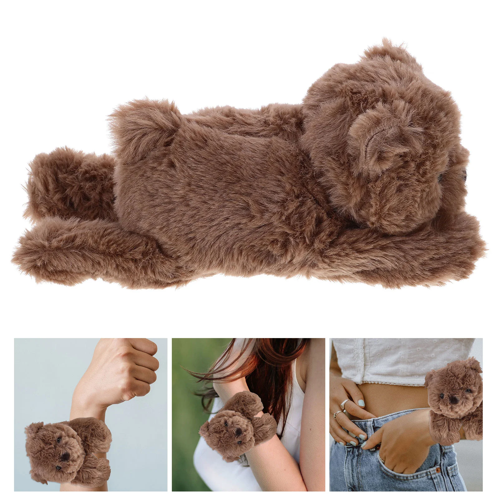 

Animal Shape Slap Bracelet Slap Band Cartoon Wristband Party Favor Plush Slap Bracelet