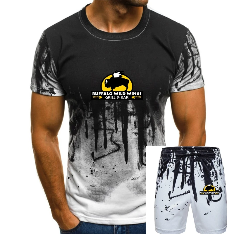 

Мужская черная футболка Buffalo Wild Wings с логотипом «гриль и бар», размер S-3Xl, новый летний стиль, повседневная одежда, футболка