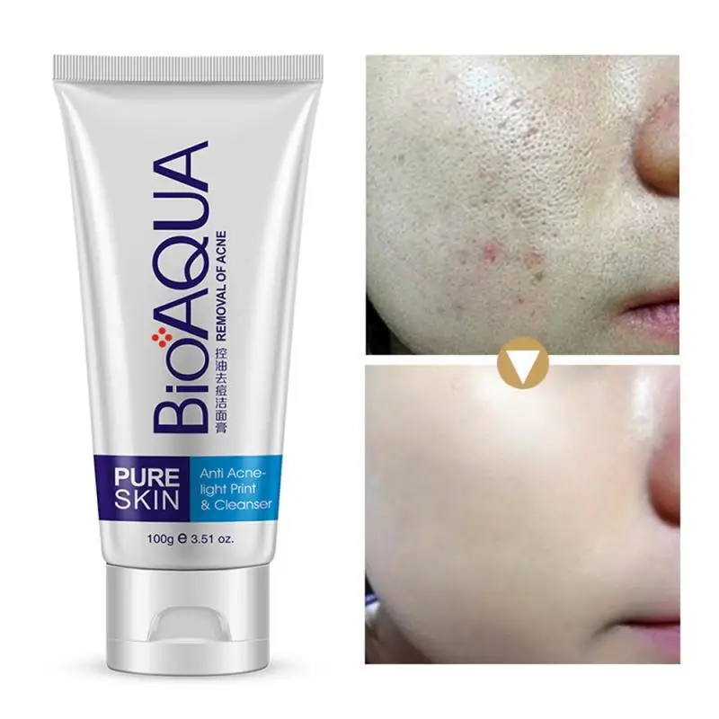 

BIOAQUA Amino Acid Facial Cleanser Oil Control Acne Cleansing Cream Acne Blackhead Treatment Deep Cleansing Face Washing Product
