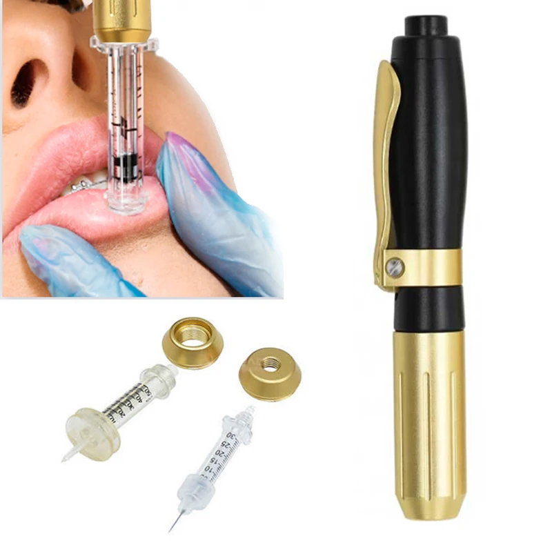 

2 in1 Meso Injection Gun Hyaluron Pen Accessory 0.3ml&0.5ml Ampoule Gold Hyaluronic Acid Pen Nebulizer Lip Injector Anti Wrinkle