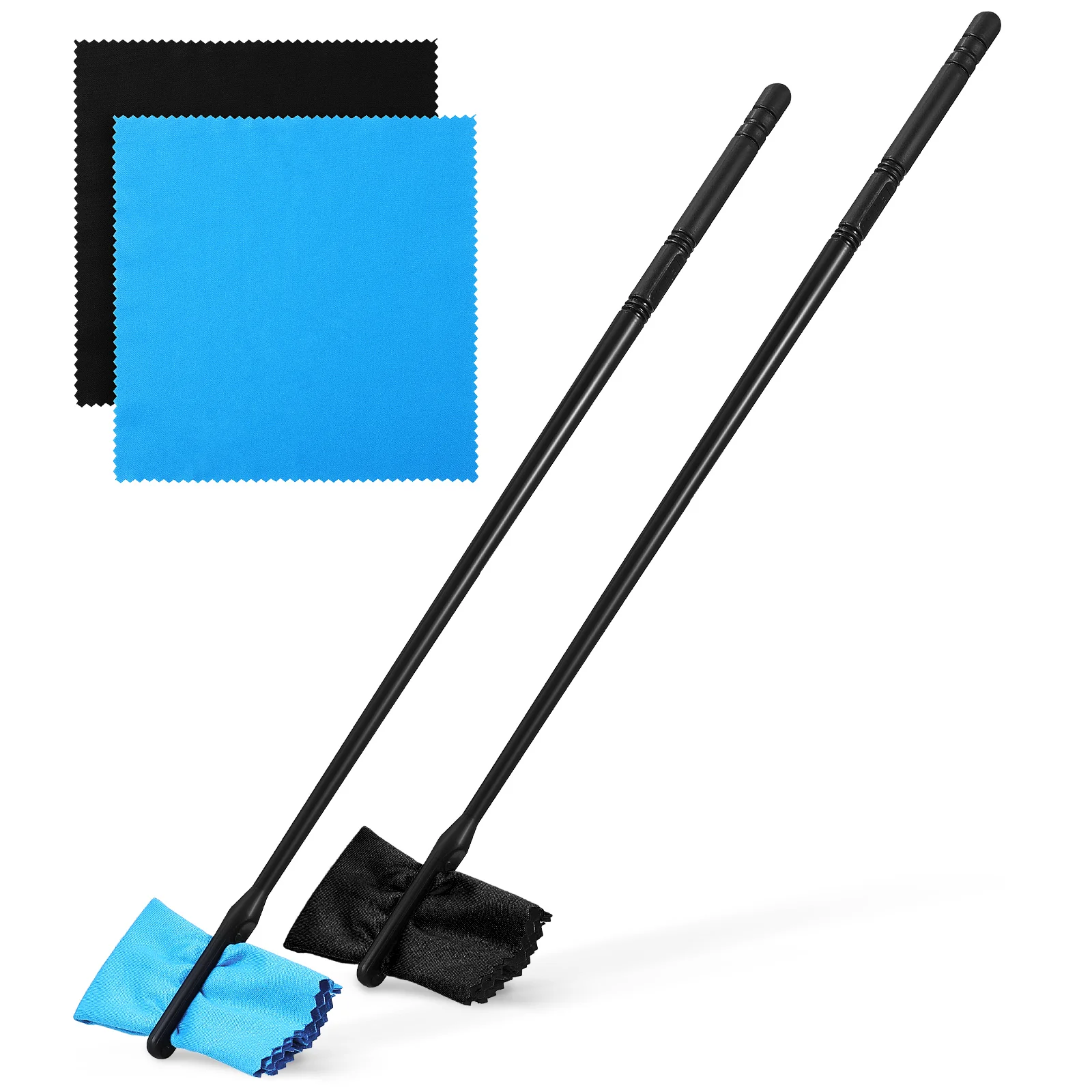 

2 Pcs Plastic Flutes Flute Clean Rods Instrument Tools Cloths Sticks Polishing