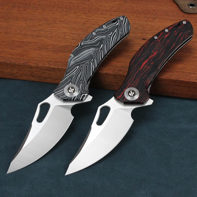Folding Pocket Knife DC53 alloy steel Flipper G10 Handle ball bearing hunting tactical utility outdoor camping edc tool