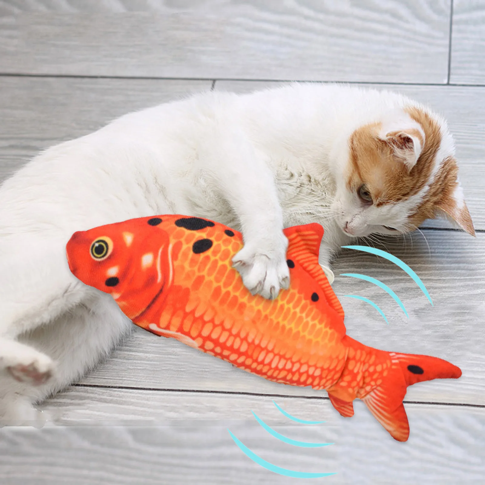 New Cat USB Charger 3D Floppy Fish Interactive Electric Toy Realistic Plush Simulation Wiggle Fish Catnip Indoor Chewing Playing