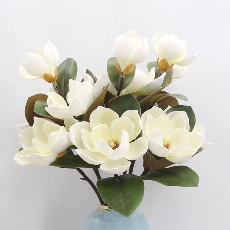 4 шт., Реалистичная сенсорная искусственная Магнолия, цветы, Орхидея, искусственное растение, украшение для свадьбы, Рождества