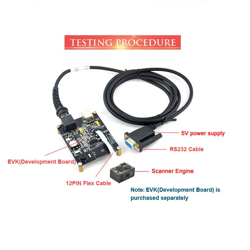Модуль сканирования QR-кодов USB, миниатюрный 2D OEM сканер штрих-кодов, модуль камеры COMS, модуль сканирования 1D2D штрих-кодов для киосков с интерфейсом UART (art.: 3920dc065a3dc) - 3920dc065a3dc