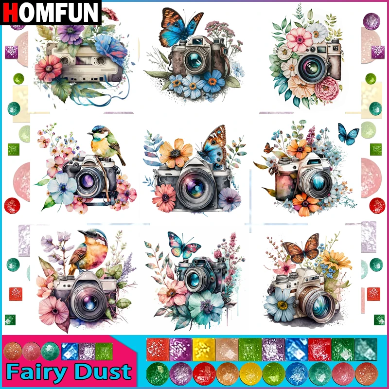 Картина HOMFUN Фея пыль 5d алмазная полноразмерная/круглая Пейзаж камера бабочка