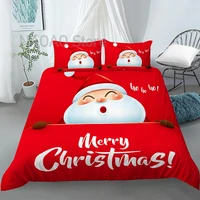 2020 new santa claus christmas bedding set 23pcs duvet cover pillowcase twin full comforter bed gift kids luxury home textile