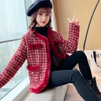girls woolen coat jacket outwear 2022 charming plus thicken spring autumn cotton%c2%a0overcoat comfortable teenagers tops childrens