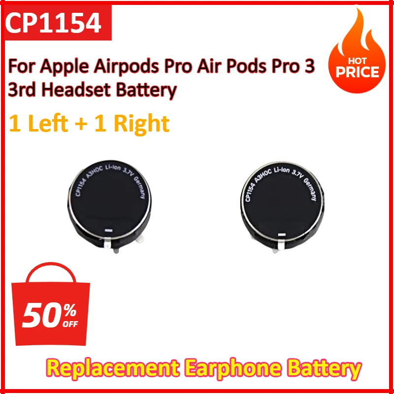 Сменный аккумулятор CP1154 для наушников Apple Airpods Pro Air Pods 3 3-й