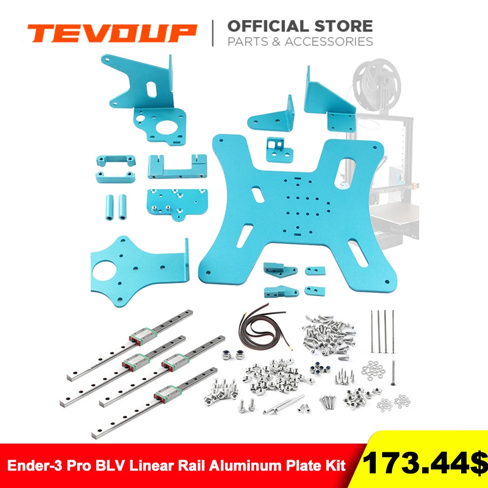 

TEVOUP BLV Ender 3 Pro XY Axis Linear Rail Aluminum Plate Kit Mgn12 Linear Rails DIY Upgrade Kit For 3D Printer Extruder Parts