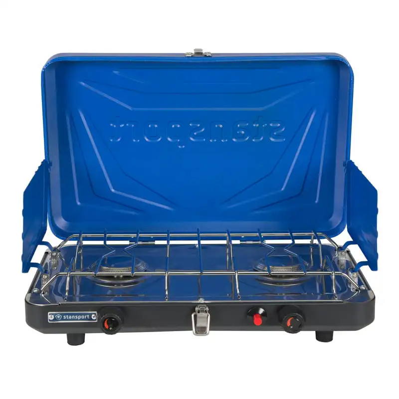 

Propane Camp Stove with Drip Pan and Piezo Igniter